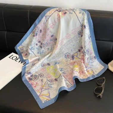 Khăn Lụa Vuông 70x70 cm Quàng Cổ Nữ Bandana Họa Tiết Turban Mỏ Quạ Giá 176.800₫
