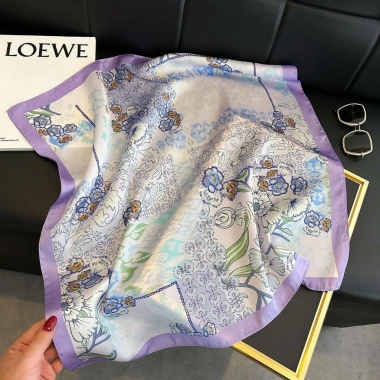 Khăn Lụa Vuông 70x70 cm Quàng Cổ Nữ Bandana Họa Tiết Turban Mỏ Quạ Giá 176.800₫