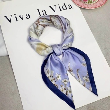 Khăn lụa vuông 70x70cm A108 - Đa chức năng, thời trang, ấm áp, giá chỉ 33.000đ 5