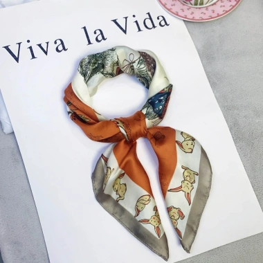 Khăn lụa vuông 70x70cm A108 - Đa chức năng, thời trang, ấm áp, giá chỉ 33.000đ 9