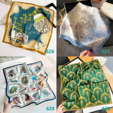 Khăn lụa vuông 70x70cm Air Hostess thời trang, thoáng khí - Giá 45.360₫ 2