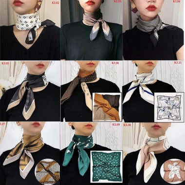 Khăn lụa vuông 70x70cm bandana thanh lịch - Quàng cổ, chùm đầu, chỉ 21.250 VND