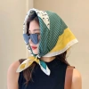 Khăn Lụa Vuông 70x70cm Đa Năng - Turban và Bandana, Siêu Mềm, Giá 41.160 VND 4