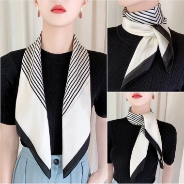 Khăn Lụa Vuông 70x70cm Đa Năng - Turban và Bandana, Siêu Mềm, Giá 41.160 VND