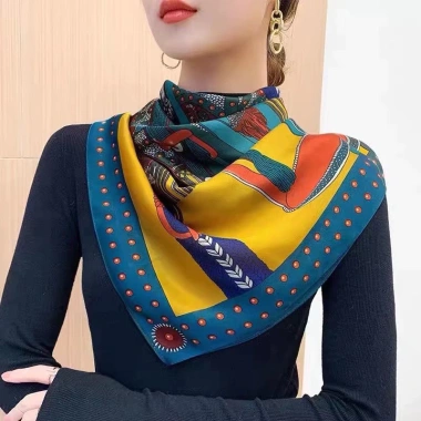 Khăn Lụa Vuông 70x70cm Đa Năng - Turban và Bandana, Siêu Mềm, Giá 41.160 VND
