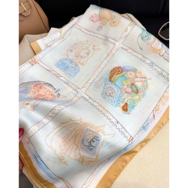 Khăn Lụa Vuông Ngựa 68x68cm Lụa Mềm Mịn, Tươi Sáng, Phụ Kiện Quàng 4 Mùa, Giá 140.000đ