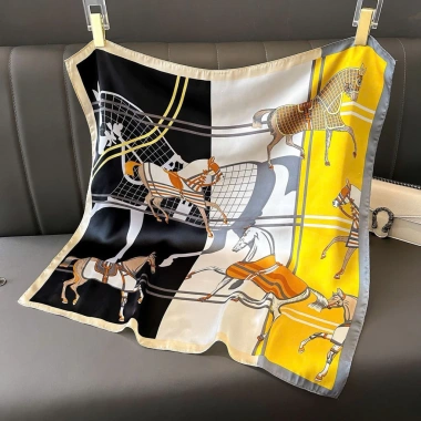 Khăn Lụa Vuông Ngựa 68x68cm Lụa Mềm Mịn, Tươi Sáng, Phụ Kiện Quàng 4 Mùa, Giá 140.000đ