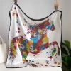 Khăn Lụa Vuông Ngựa 68x68cm Lụa Mềm Mịn, Tươi Sáng, Phụ Kiện Quàng 4 Mùa, Giá 140.000đ 10