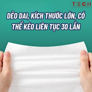 Khăn Mặt Dùng 1 Lần Geklin 150 Tờ, Khăn Khô Cho Bé, Túi Rút Treo Tường, 48.000 VND 3