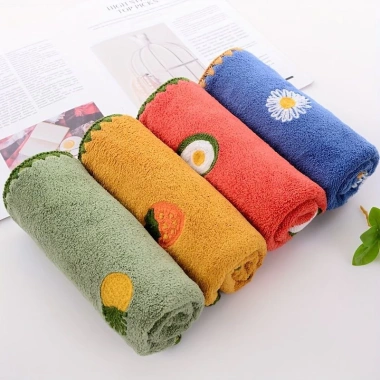 Khăn mặt, khăn lau tay cotton thấm khô nhanh, mềm mại, an toàn cho da – 24.500₫