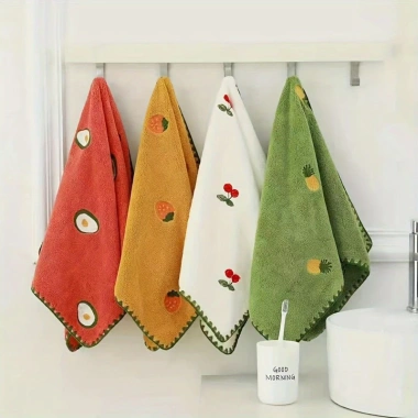 Khăn mặt, khăn lau tay cotton thấm khô nhanh, mềm mại, an toàn cho da – 24.500₫