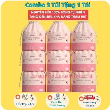 Khăn Mặt Khô 100% Cotton Dùng 1 Lần Cuộn 40 Khăn - Đa Năng Lau Khô & Lau Ướt Tiện Lợi 21.500 VND