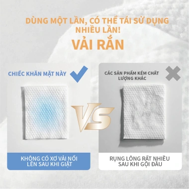 Khăn Mặt Khô Dùng 1 Lần 50/200pcs - Mềm Mại, Dày Dặn, Thoáng Khí, Thân Thiện Da, 25.900đ