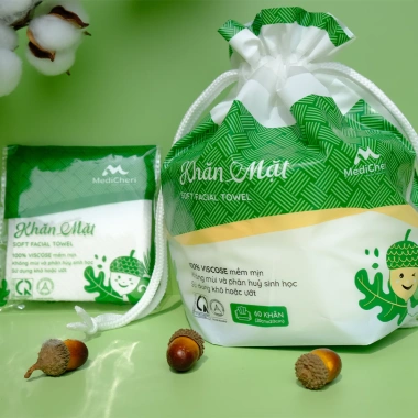 Khăn mặt mềm dùng một lần MediCheri 60 chiếc 200x200mm, lau khô ướt không mùi, dạng cuộn tròn, giá chỉ 18.000đ 3