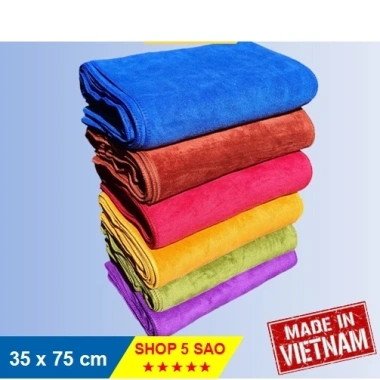 Khăn Microfiber đa năng 35x75cm gội đầu & lau tóc – Siêu thấm, bền lâu, giá chỉ 15.000đ