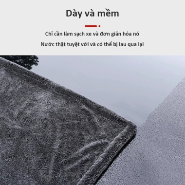 Khăn Microfiber HIAOTSUKI 1.200gsm Siêu Mềm, Tự Động Làm Sạch Ô Tô - Giá Ưu Đãi