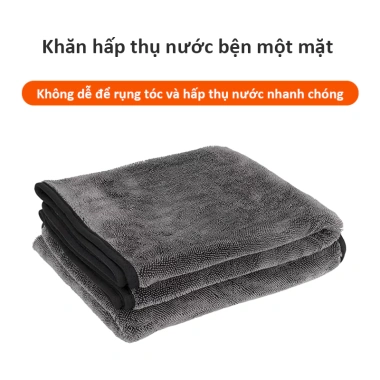 Khăn Microfiber HIAOTSUKI 1.200gsm Siêu Mềm, Tự Động Làm Sạch Ô Tô - Giá Ưu Đãi