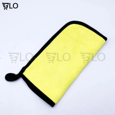 Khăn Microfiber Lau Giày 2 Mặt Vàng Xám Quai Treo Siêu Thấm Không Xù Lông 10.500 3