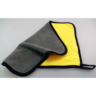 Khăn Microfiber Lau Xe Ô Tô Màu Vàng 2 Lớp Siêu Thấm Hút Cực Dày Giá 49.000 VND