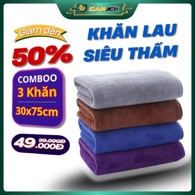 Khăn microfiber mềm mịn, siêu thấm hút đa năng cho spa, nội thất và lau xe - 14.000₫