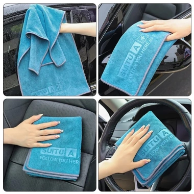 Khăn Microfiber Nhiều Kích Cỡ - Mềm Mại, Hấp Thụ Nước, Vải Siêu Mịn cho Sấy Xe và Đánh Bóng - 32.230₫