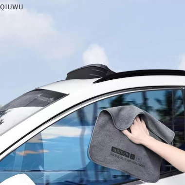 Khăn Microfiber Qiuwu Rửa Xe Cao Cấp, Lau Sạch Ô Tô, Vải Sấy Hemming, Chăm Sóc Xe Chi - Giá 45.430đ 2