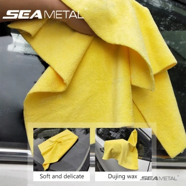 Khăn Microfiber SEAMETAL 40x40cm Edgeless Siêu Mềm, Thấm Nhanh, Tự Hút Nước, Rửa Xe & Sấy Vải – 35.640₫