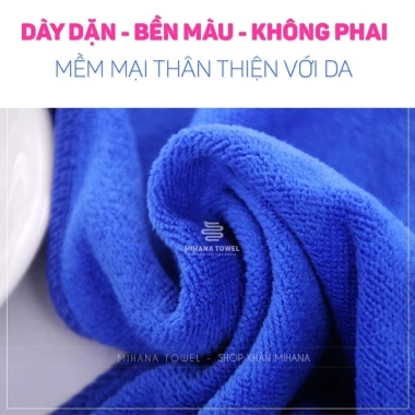 khăn nail microfiber 30x30 dày dặn siêu mềm mịn - hình vuông có quai treo, chỉ 7.000₫