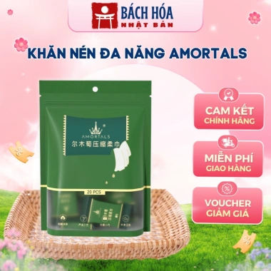 Khăn Nén Đa Năng AMORTALS 1 Gói 20 Cái - Dùng Một Lần, Du Lịch, Hình Viên Kẹo, Giá Ưu Đãi 53.000₫ Khăn Nén Đa Năng AMORTALS 1 Gói 20 Cái - Dùng Một Lần, Du Lịch, Hình Viên Kẹo, Giá Ưu Đãi 53.000₫