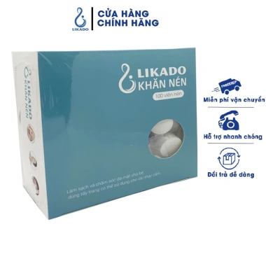 Khăn Nén Du Lịch LIKADO Dạng Viên Kẹo 100 Viên - Gọn Nhẹ, Vệ Sinh Nhanh, Giá Ưu Đãi 158k