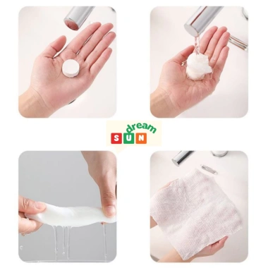 Khăn Nén Du Lịch Mini Dùng 1 Lần Lau Mặt Dạng Viên Kẹo - Nhỏ Gọn Giá 8.000đ