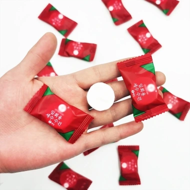 Khăn Nén Du Lịch Mini Dùng 1 Lần Lau Mặt Dạng Viên Kẹo - Nhỏ Gọn Giá 8.000đ