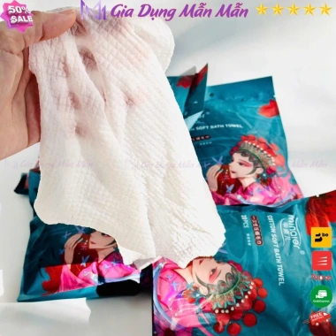 Khăn nén lau mặt 20 cái 24x30cm - Dày mềm mịn, tiện dụng cho du lịch, làm, học - Giá 18.000 VND