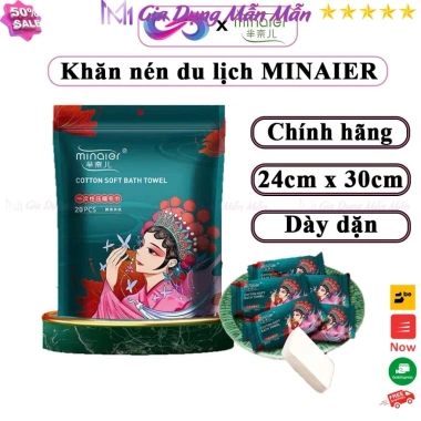 Khăn nén lau mặt 20 cái 24x30cm - Dày mềm mịn, tiện dụng cho du lịch, làm, học - Giá 18.000 VND 5 Khăn nén lau mặt 20 cái 24x30cm - Dày mềm mịn, tiện dụng cho du lịch, làm, học - Giá 18.000 VND 5
