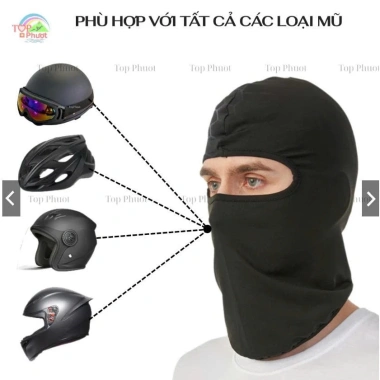 Khăn Ninja Trùm Đầu Chống Nắng Thun Lạnh UV Xe Máy và Ngoài Trời Giá 29.000đ 2