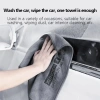 Khăn Ô Tô Microfiber 800GSM 1/2 Bộ Găng Tay Siêu Thấm, Dễ Giặt, Bề Mặt Thủy Tinh, Xám 3