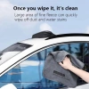 Khăn Ô Tô Microfiber 800GSM 1/2 Bộ Găng Tay Siêu Thấm, Dễ Giặt, Bề Mặt Thủy Tinh, Xám 4