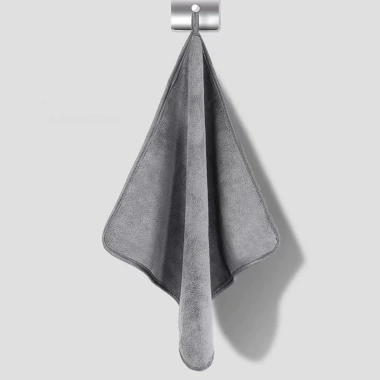 Khăn Ô Tô Microfiber 800GSM 1/2 Bộ Găng Tay Siêu Thấm, Dễ Giặt, Bề Mặt Thủy Tinh, Xám 9