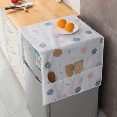 Khăn Phủ Tủ Lạnh Chống Thấm, Chống Bụi Dày Dặn, Ngăn Túi Tiện Lợi - Giá 29.000đ 5