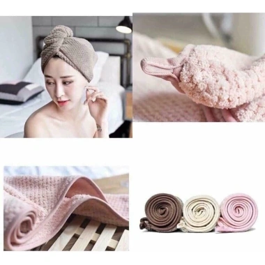 Khăn quấn ủ tóc siêu thấm trơn - Khăn mũ khô tóc tiện lợi, giá chỉ 24.000đ