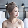 Khăn quấn ủ tóc siêu thấm trơn - Khăn mũ khô tóc tiện lợi, giá chỉ 24.000đ 5