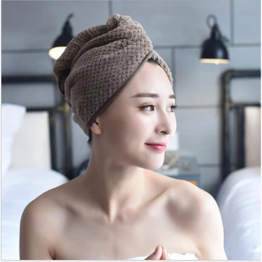 Khăn quấn ủ tóc siêu thấm trơn - Khăn mũ khô tóc tiện lợi, giá chỉ 24.000đ
