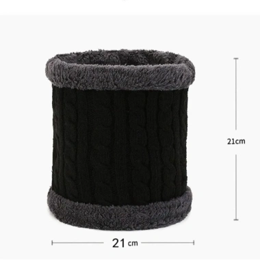 Khăn quàng cổ ấm áp HYCEO - Nhung san hô dày dệt kim, màu trơn, chống lạnh thể thao 2