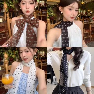 Khăn quàng cổ dài họa tiết cổ điển mỏng nhẹ - Phối đồ thời trang, giá 46.060₫