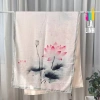 Khăn quàng cổ dài lụa gấm cao cấp siêu mềm mịn - mix áo dài, giảm giá 456k 10