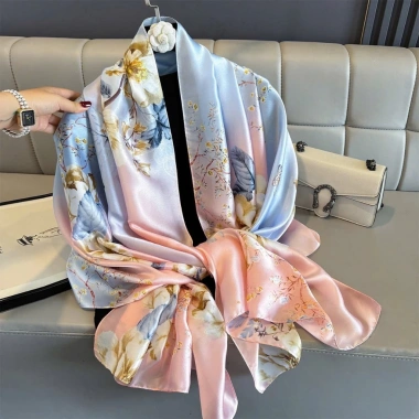 Khăn quàng cổ dài lụa tơ cao cấp nữ sang chảnh, mix áo dài - JULIO 456k