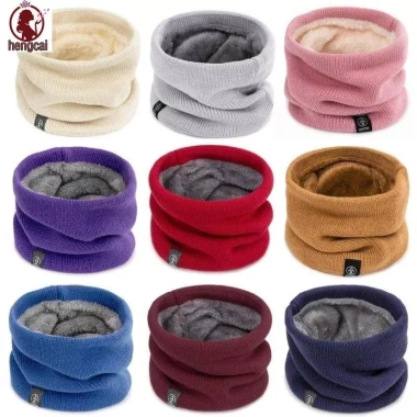Khăn quàng cổ dệt kim len mùa đông vỏ cổ nhung - Giữ ấm cực tốt, giá 53.352₫