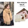 Khăn quàng cổ len cashmere mềm mại 200x70cm, nhiều màu, phong cách Hàn Quốc nam nữ 2