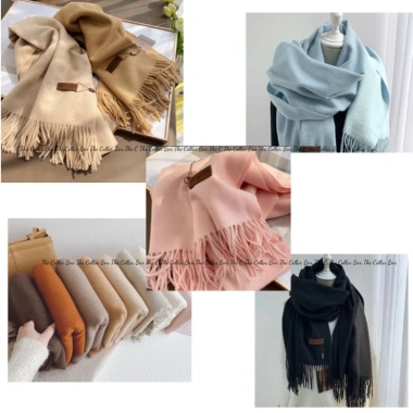 Khăn quàng cổ len cashmere mềm mại 200x70cm, nhiều màu, phong cách Hàn Quốc nam nữ 5