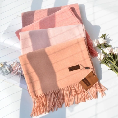 Khăn quàng cổ len cashmere mềm mại 200x70cm, nhiều màu, phong cách Hàn Quốc nam nữ 9